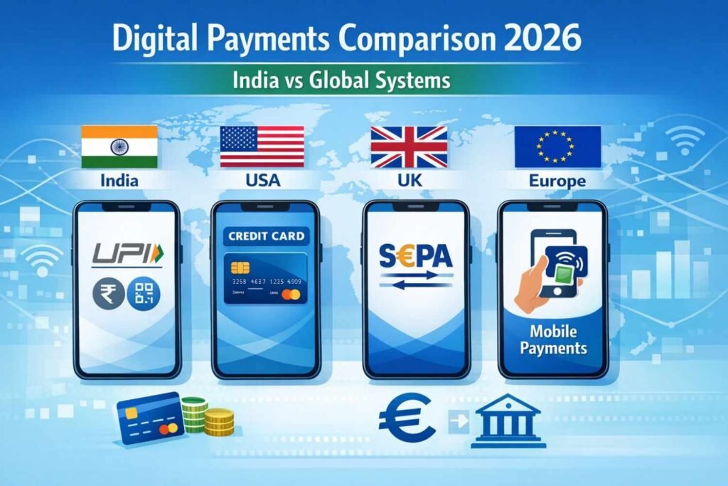 UPI vs Bank Transfer comparison illustration India